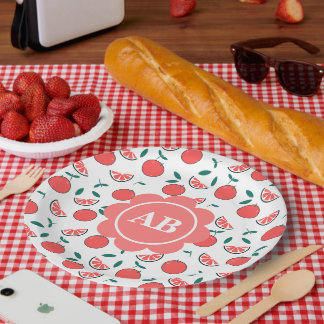 Plato de papel diseño melocotones ペーパープレート