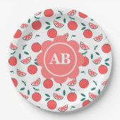 Plato de papel diseño melocotones ペーパープレート (正面)