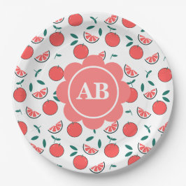 Plato de papel diseño melocotones ペーパープレート