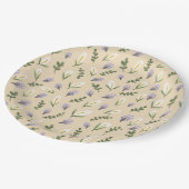 Plato de papel flor de agua y lavanda ペーパープレート (アングル)