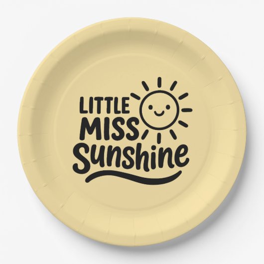 Plato de papel – Little Miss Sunshine ペーパープレート (正面)