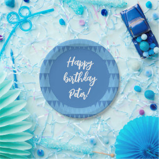 Plato de papel personalizable cumpleaños ペーパープレート