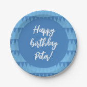 Plato de papel personalizable cumpleaños ペーパープレート (正面)