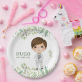 Plato de papel redondo HUGO Primera Comunión ペーパープレート (パーティー)