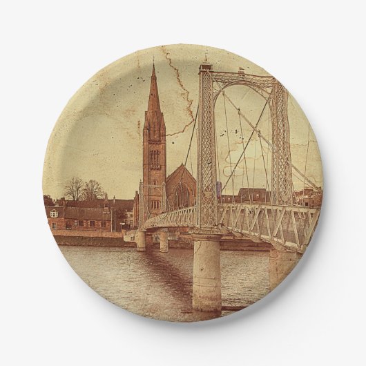 Plato De Papel The Bouncy Bridge (Inverness - Scot ペーパープレート (正面)