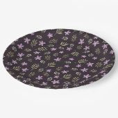 Plato de papel Violetas y flores silvestres ペーパープレート (アングル)