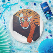 Plato de plástico con diseño Tigre ペーパープレート (パーティー)
