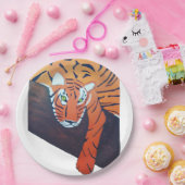 Plato de plástico con diseño Tigre ペーパープレート (パーティー)
