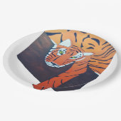 Plato de plástico con diseño Tigre ペーパープレート (アングル)