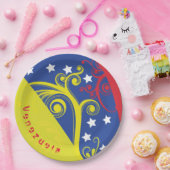 plato decorado de papel I Love Venezuela ペーパープレート (パーティー)
