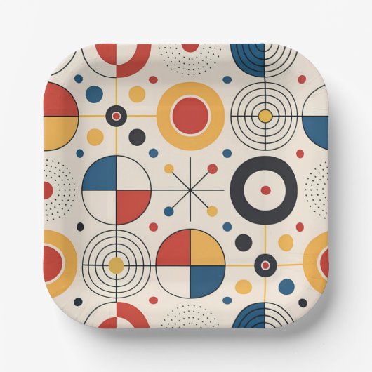 Plato diseño geométrico ペーパープレート (正面)