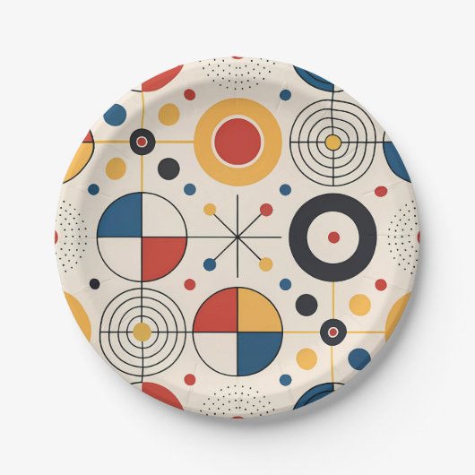 Plato diseño geométrico ペーパープレート (正面)