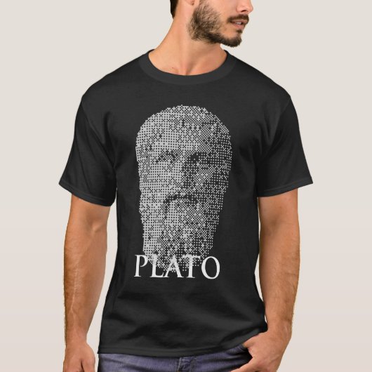 Plato Halftone Portrait Tシャツ (正面)