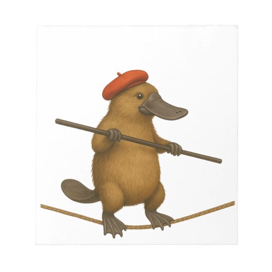 Plato platypus tightrope walker ノートパッド (正面)