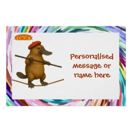 Plato platypus tightrope walker ポスター
