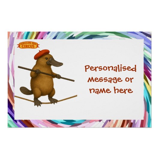 Plato platypus tightrope walker ポスター (正面)