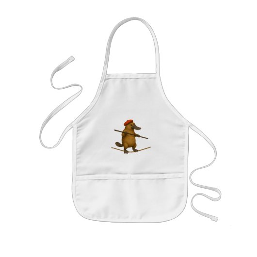 Plato platypus tightrope walker 子供用エプロン (正面)