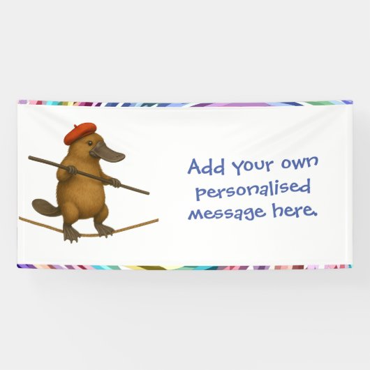 Plato platypus tightrope walker 横断幕 (横)