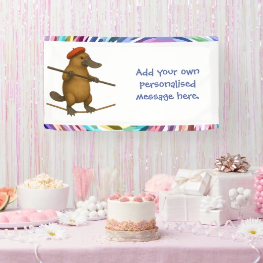 Plato platypus tightrope walker 横断幕 (パーティー)