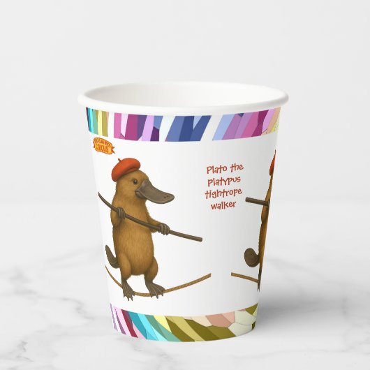Plato platypus tightrope walker 紙コップ (正面)