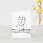 Plato Quote On Wise Men And Fools - Ancient Greek  カード (黄色い花)