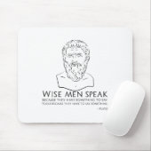 Plato Quote On Wise Men And Fools - Ancient Greek  マウスパッド (マウス)