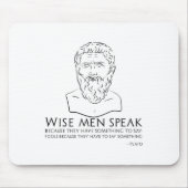 Plato Quote On Wise Men And Fools - Ancient Greek マウスパッド (正面)