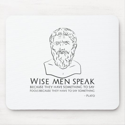 Plato Quote On Wise Men And Fools - Ancient Greek  マウスパッド (正面)