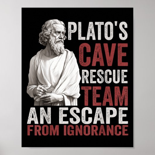 Platos Cave Rescue Team - Ancient Greek Philosophy ポスター (正面)