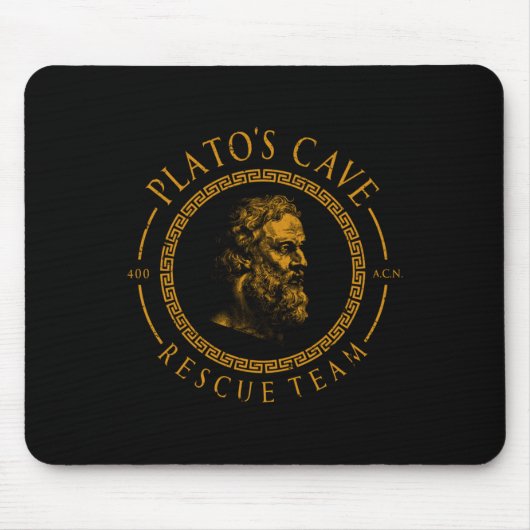 Platos Cave Rescue Team Ancient Greek Philosophy P マウスパッド (正面)
