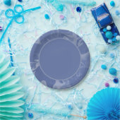 Platos de papel azul marmolado ペーパープレート (パーティー)