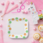 Platos de papel frutas cítricas ペーパープレート (パーティー)