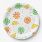 Platos de papel motivos cítricos ペーパープレート (正面)