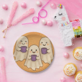 Platos de papel spooky cozy para fiestas ペーパープレート (パーティー)