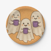 Platos de papel spooky cozy para fiestas ペーパープレート (正面)