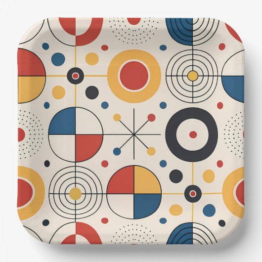 Platos diseño geométrico ペーパープレート (正面)