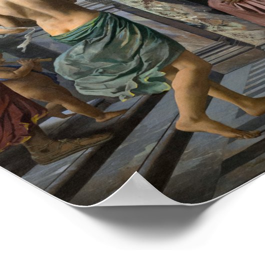Plato's Symposium by Anselm Feuerbach ポスター (角)