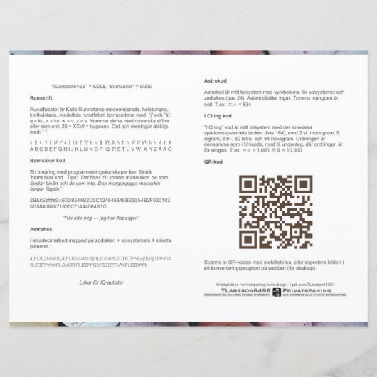 Platta pappersark — Blad • Påskägg (裏面)