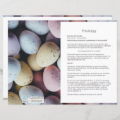 Platta pappersark — Blad • Påskägg (正面/裏面)