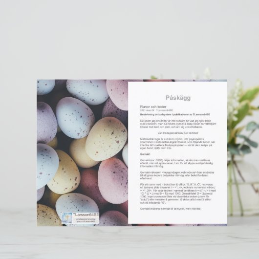 Platta pappersark — Blad • Påskägg (スタンド正面)