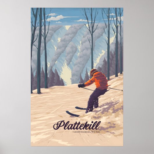 Plattekill Catskill Mountains NY USA スキーリゾート ポスター (正面)