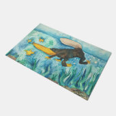 "Platty"マイククウィン著Platypus ドアマット (アングル)