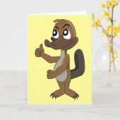 Platyplus漫画グリーティングカード カード (黄色い花)