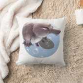 Platypusのかわいく小さいイラストレーション-枕 クッション (ブランケット)