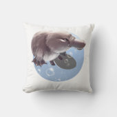 Platypusのかわいく小さいイラストレーション-枕 クッション (正面)