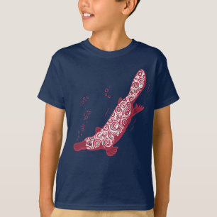 Platypusの豊富な赤はTシャツをからかいます Tシャツ