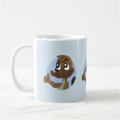 Platypus giving thumbs up cartoon coffee mug コーヒーマグカップ (左)