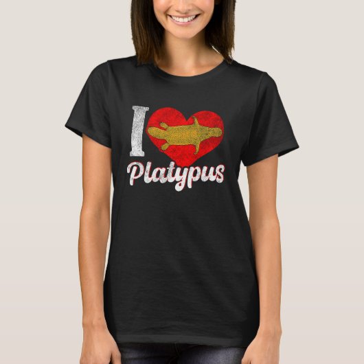Platypus Love Australia Australian Animal Tシャツ (正面)