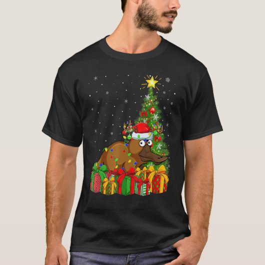 Platypus   Xmas Holiday Santa Platypus Christmas T Tシャツ (正面)