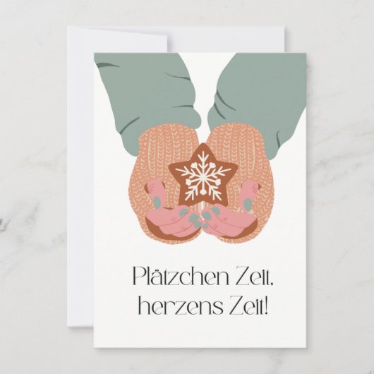 Plätzchen Zeit, Herzens Zeit サンキューカード (正面)